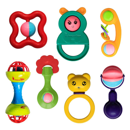 7 Pcs Rattle Toys for Babies 0-6 Months