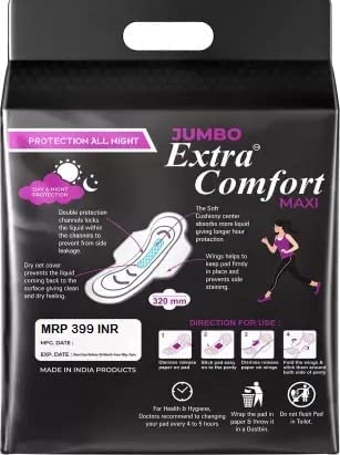 Jumbo Extra Comfort Maxi (sanitary pads) | XXXL (320mm) (Pack of 2)