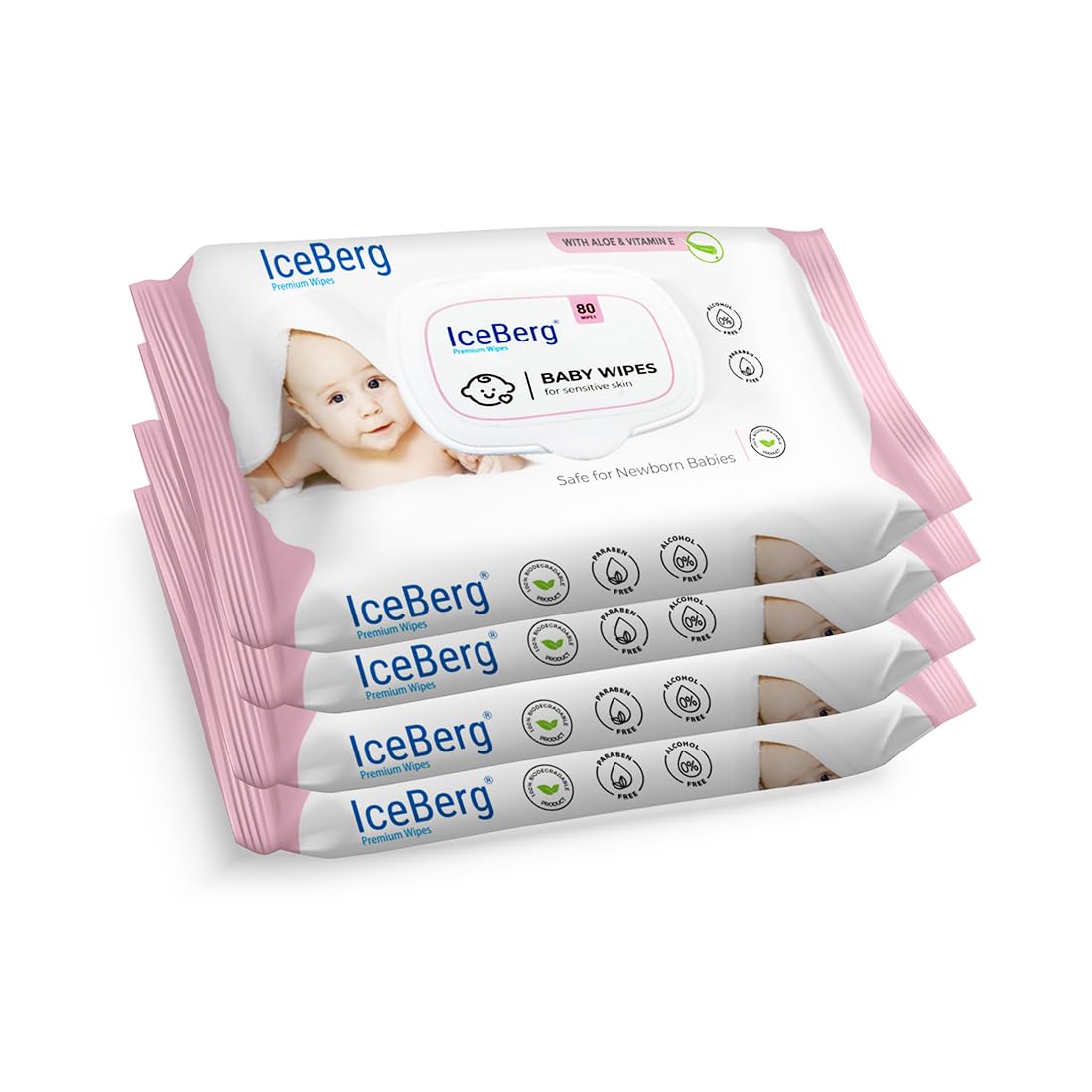 Ice Berg Baby Wet Wipes Aloe Vera (Pack of 1).