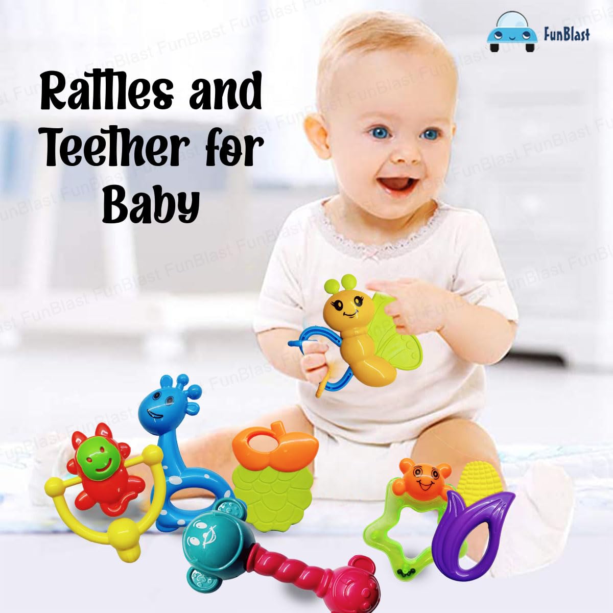 FUNBLAST PLASTIC RATTLES AND TEETHERS