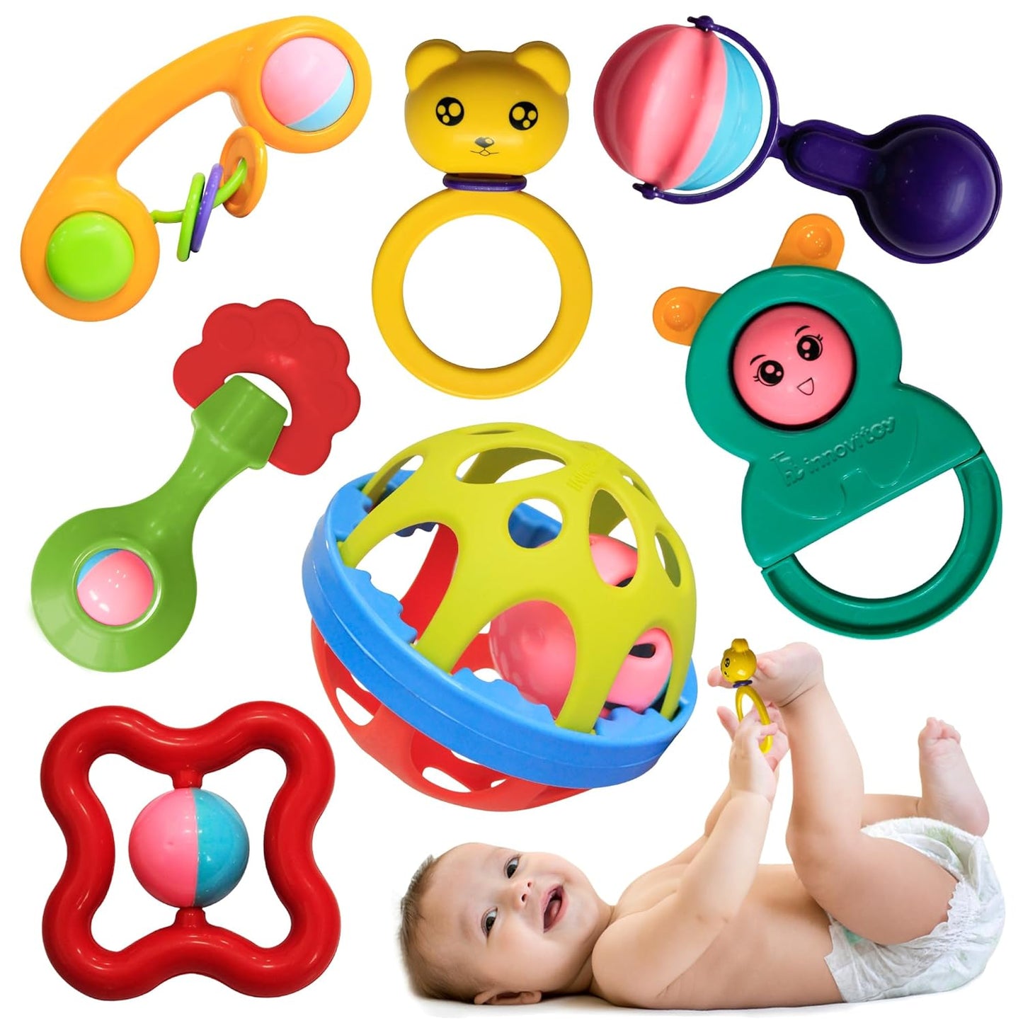 7 PCS RATTLE TOYS FOR BABIES