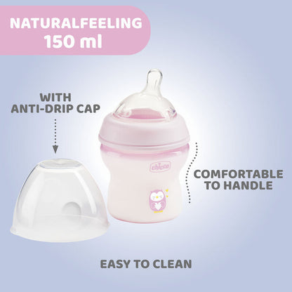 NaturalFeeling Feeding Bottle (150ml, Slow) (Pink) (Blue)