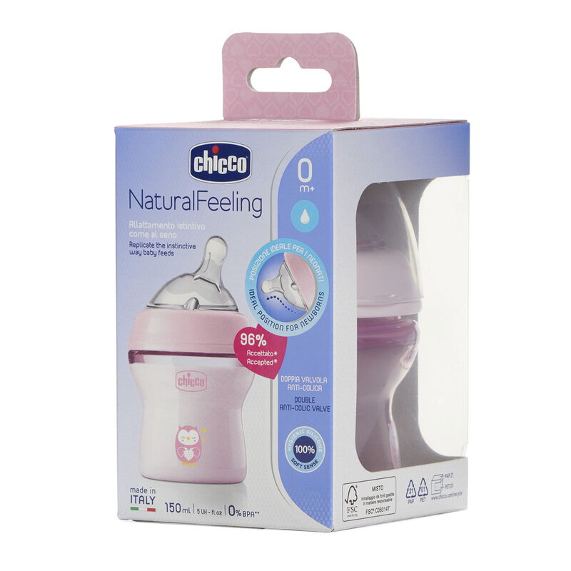 NaturalFeeling Feeding Bottle (150ml, Slow) (Pink) (Blue)