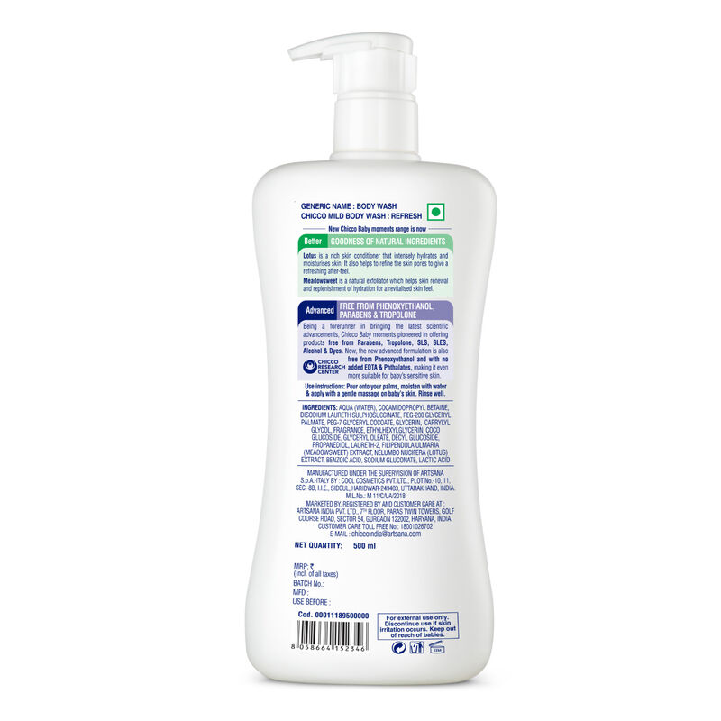 Baby Mild Bodywash Refresh (500ml)