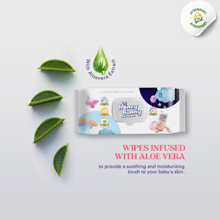 Honey Bunny Premium wipes (72 Wipes) - Image 4