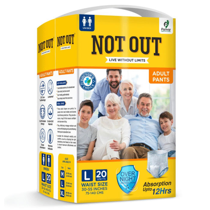 NOT OUT Adult Pant Diapers (L-20) - Image 1
