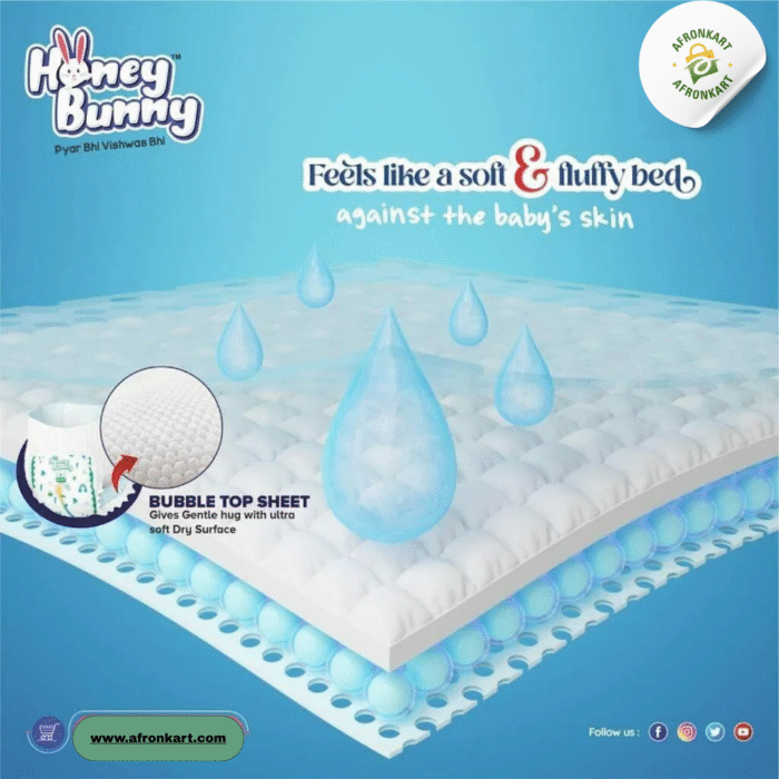 Honey Bunny Medium (M) Size - 72 diapers - Image 3
