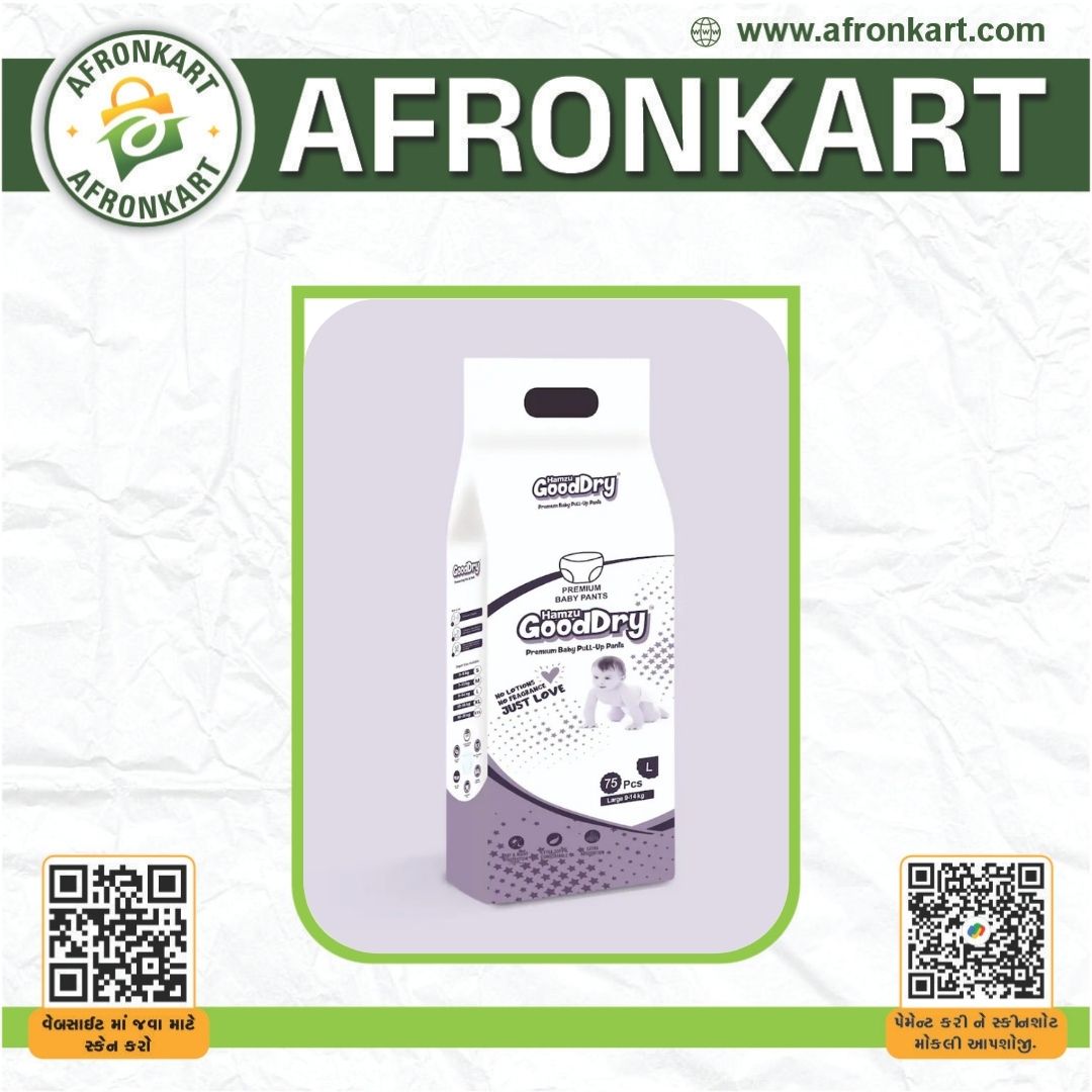 L Large 75 Good Dry Premium Baby Diaper - Image 1