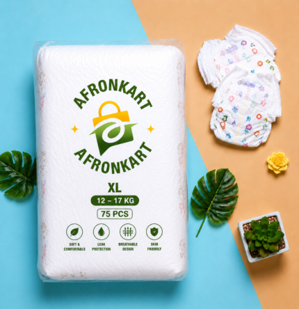 AfronKart Baby Diaper XL (12–17kg) – 75 PCS