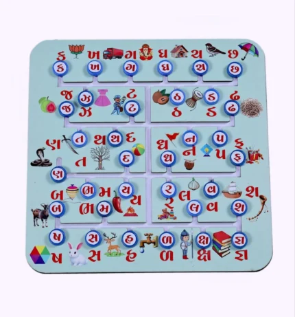 🎨Wooden Gujarati Vernmala Alphabet “બાળકો માટે ગુજરાતી અક્ષર પઝલ